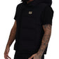 Dolce & Gabbana Black Hooded Short Sleeves Jacket