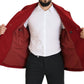 Dolce & Gabbana Red Wool Double Breasted Coat Jacket