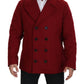 Dolce & Gabbana Red Wool Double Breasted Coat Jacket