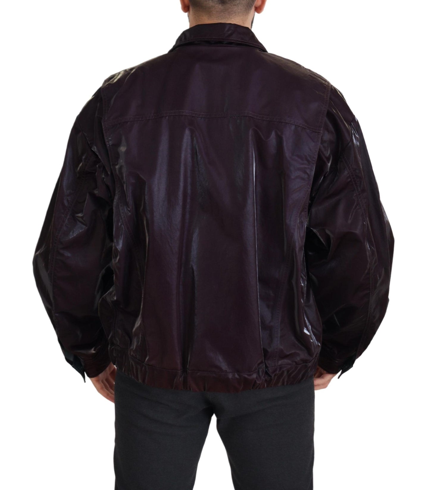 Dolce & Gabbana Bordeaux Collared Jacket