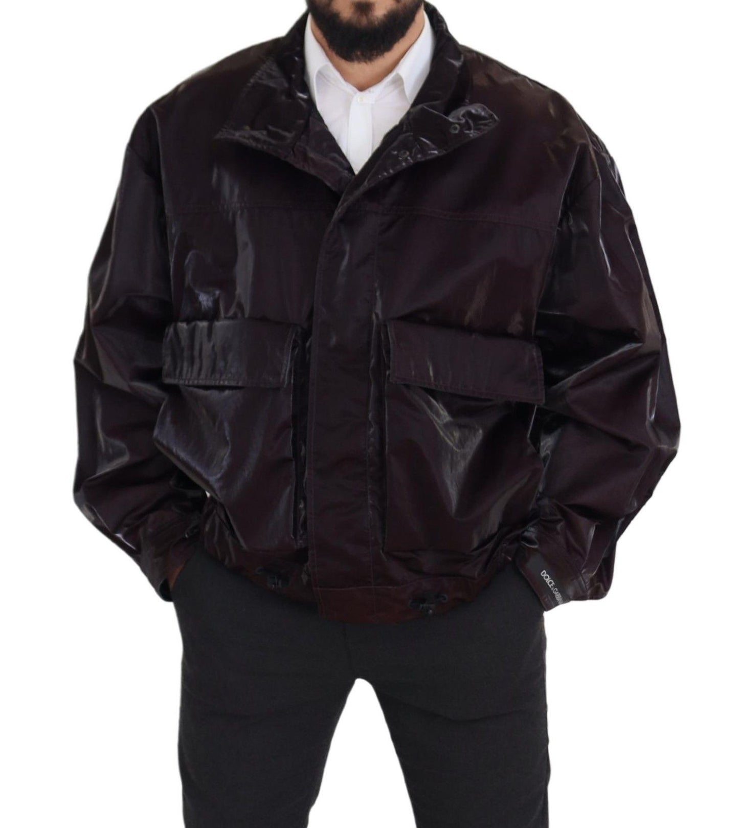 Dolce & Gabbana Bordeaux Collared Jacket