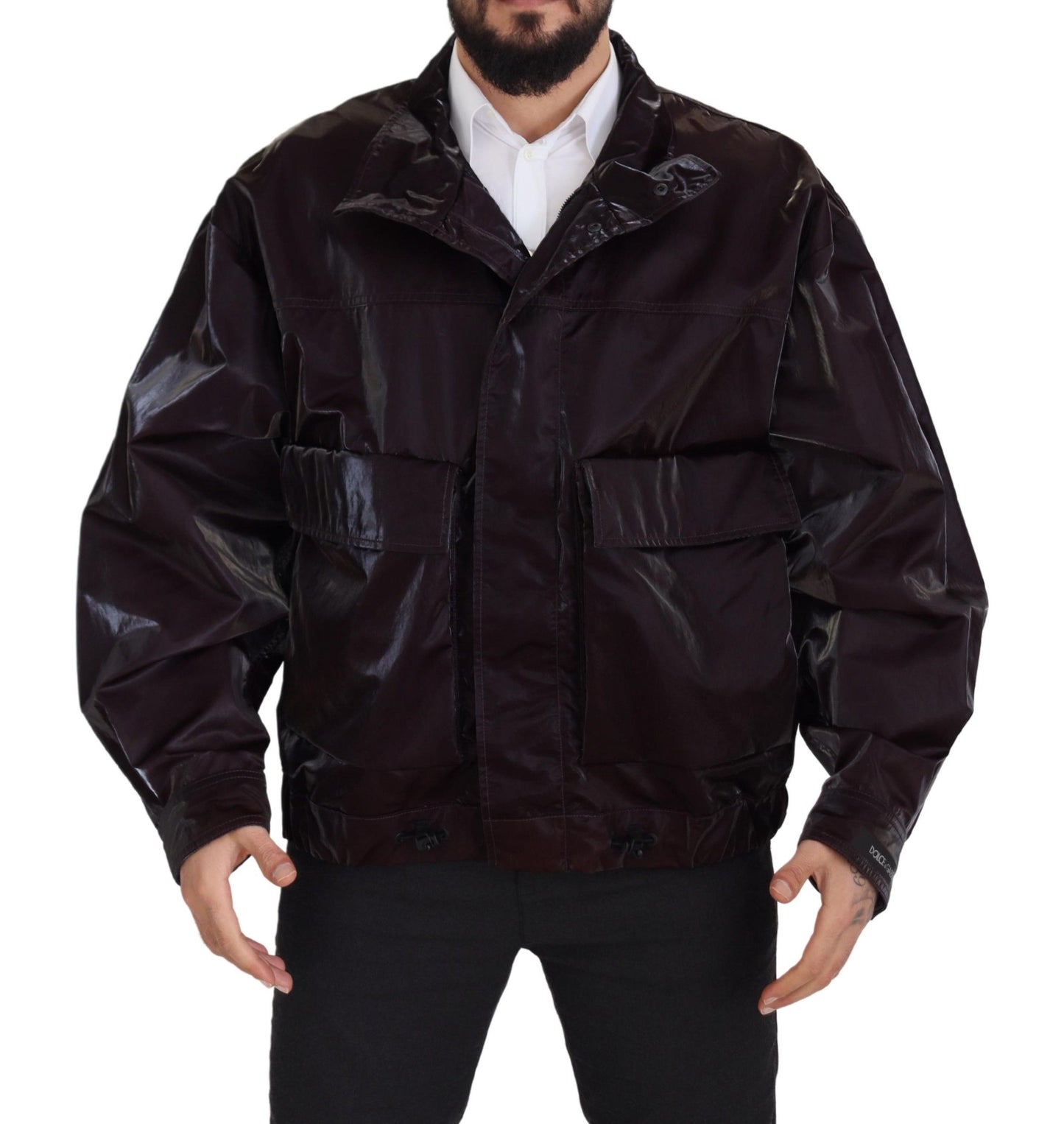 Dolce & Gabbana Bordeaux Collared Jacket