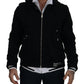 Dolce & Gabbana Black Hooded Bomber Jacket