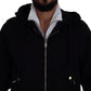 Dolce & Gabbana Black Hooded Bomber Jacket