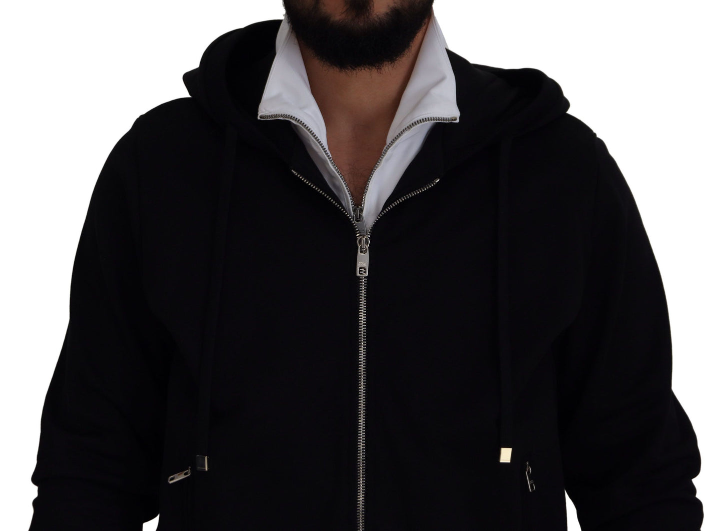 Dolce & Gabbana Black Hooded Bomber Jacket