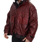 Dolce & Gabbana Bordeaux Cotton Hooded Full Zip Jacket