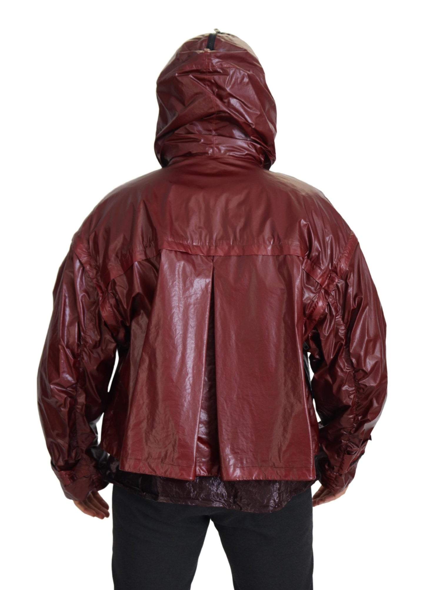 Dolce & Gabbana Bordeaux Cotton Hooded Full Zip Jacket