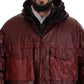 Dolce & Gabbana Bordeaux Cotton Hooded Full Zip Jacket