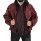 Dolce & Gabbana Bordeaux Cotton Hooded Full Zip Jacket