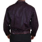 Dolce & Gabbana Purple Collared Biker Jacket