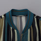 Dolce & Gabbana Multicolor Viscose Stripes Full Zip Jacket