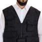 Dolce & Gabbana Black Full Zip Sleeveless Vest Jacket