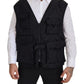 Dolce & Gabbana Black Full Zip Sleeveless Vest Jacket