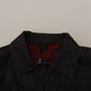 Dolce & Gabbana Black Cotton Full Button Denim Jacket