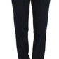 Cavalli Blue Cotton Straight Fit Stretch Jeans