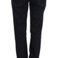 Cavalli Blue Cotton Straight Fit Stretch Jeans