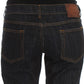 Cavalli Blue Cotton Straight Fit Stretch Jeans