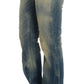 Cavalli Blue Wash Cotton Slim Fit Bootcut Jeans