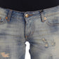 Cavalli Blue Wash Cotton Slim Fit Bootcut Jeans