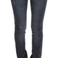 Cavalli Blue Wash Cotton Blend Slim Fit Jeans