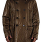 Dolce & Gabbana Bronze Collar Double Breasted Trench Coat Jacket