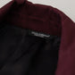 Dolce & Gabbana Bordeaux Double Breasted Jacket