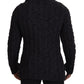 Dolce & Gabbana Black Wool Knit Double Breasted Coat Jacket