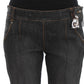 Ermanno Scervino Gray Cotton Slim Fit Denim Jeans