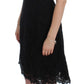 Dolce & Gabbana Black Floral Lace Shift Knee Length Dress