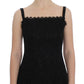 Dolce & Gabbana Black Floral Lace Shift Knee Length Dress