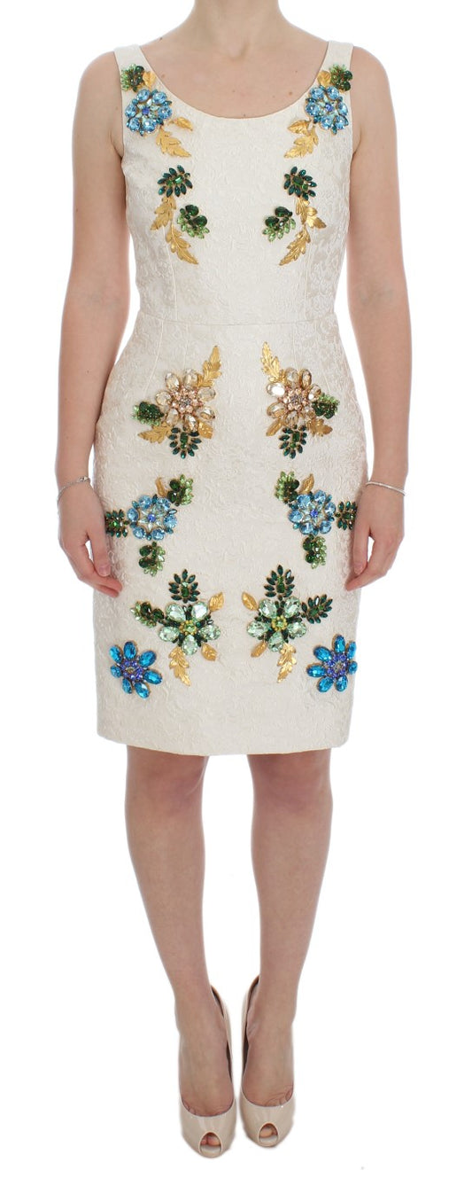 Dolce & Gabbana Elegant Floral Brocade Sheath Dress