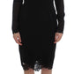 Dolce & Gabbana Black Silk Stretch Sheath Dress