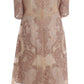 Dolce & Gabbana Elegant Pink Lace Embroidered Shift Dress