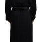 Dolce & Gabbana Black 100% Silk Robe Coat Wrap  Jacket