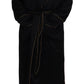 Dolce & Gabbana Black 100% Silk Robe Coat Wrap  Jacket