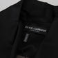 Dolce & Gabbana Black 100% Silk Robe Coat Wrap  Jacket