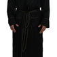 Dolce & Gabbana Black 100% Silk Robe Coat Wrap  Jacket