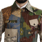 Dolce & Gabbana Multicolor Button Down Patchwork Shirt