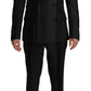 Dolce & Gabbana Black Stripes Rayon Formal 2 Piece Suit