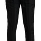 Dolce & Gabbana Black Stripes Rayon Formal 2 Piece Suit