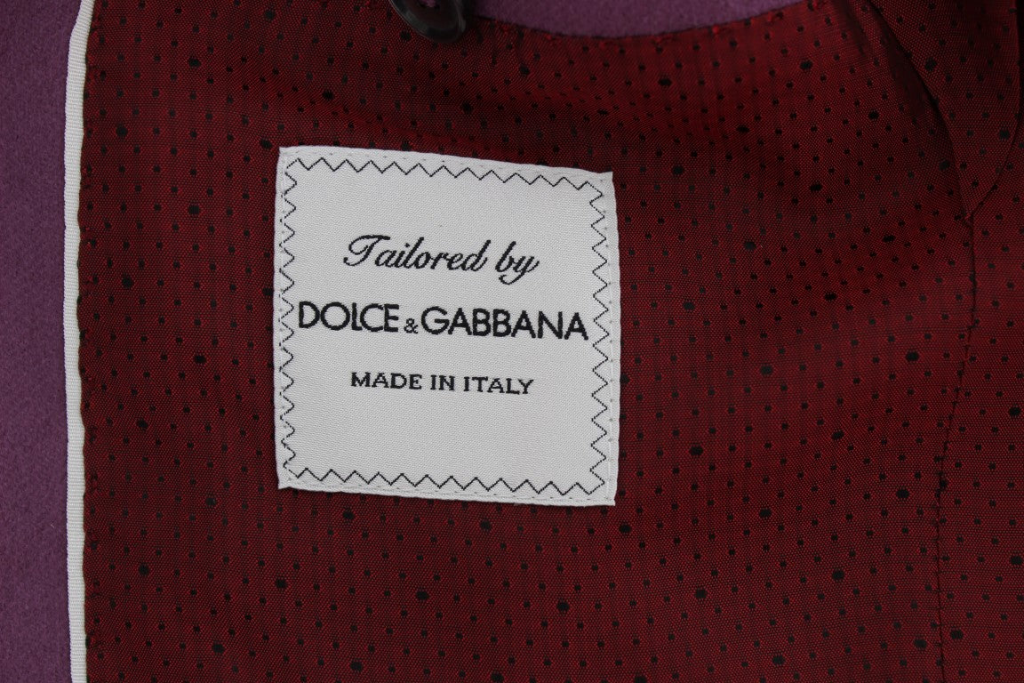 Dolce & Gabbana Purple Cashmere Slim Fit Blazer Jacket