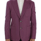 Dolce & Gabbana Purple Cashmere Slim Fit Blazer Jacket