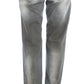 Ermanno Scervino Gray Cotton Blend Loose Fit Boyfriend Jeans