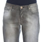 Ermanno Scervino Gray Cotton Blend Loose Fit Boyfriend Jeans