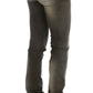 Ermanno Scervino Gray Wash Cotton Blend Slim Fit Jeans