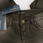 Ermanno Scervino Gray Wash Cotton Blend Slim Fit Jeans