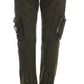 Ermanno Scervino Green Wool Blend Loose Fit Cargo Pants