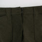 Ermanno Scervino Green Wool Blend Loose Fit Cargo Pants