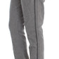 Ermanno Scervino Gray Cotton Straight Fit Casual Pants