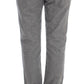 Ermanno Scervino Gray Cotton Straight Fit Casual Pants